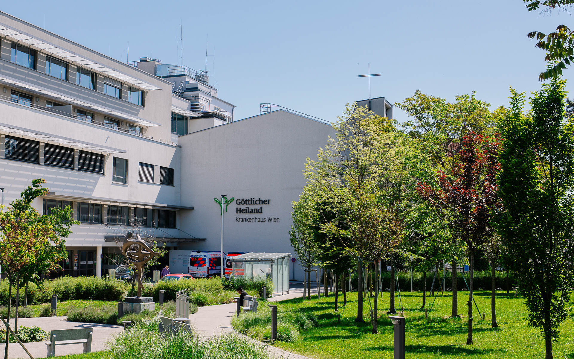 Das Göttlicher Heiland Krankenhaus_Blick auf den Haupteingangn außen